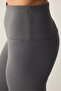 High Waist Dark Gray Soft Leggings - Ankle Length - 5