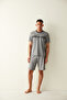 Green Lazy Sunday T-Shirt Shorts Pajama Set - 2