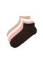 Multicolored 4-Pack Brown Bootie Socks