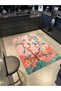 Paris Collection Pink Themed Tree and Bird Patterned Creative Modern Decorative Carpet 73