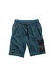 Boy's Green Cargo Pocket Combed Cotton Capri Shorts
