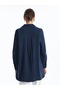 Lcwaikiki Classic Navy Blue Women's Plain Shirt Tunic - 3