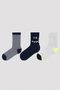 Boys Dinosaur Striped 3-Piece Socks