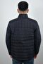 Men's Navy Blue Jacket with Pockets and Zipper - 5