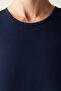 Navy Blue Halter Neck Seamless Crop Top - 5