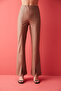 Concept Leather Look Slit Trousers - 2