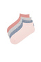 Pink Basic 4-Piece Booties Socks