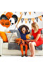 10 Pcs Halloween Pumpkin Boo Printed Balloon Halloween Party Balloon Orange Black - 2