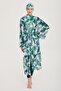 Remsa Modest Swimwear over Single Kaftan Kimono Pareo Rp017 Green Leaves - 6