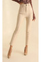 Women's Fleece Skinny Leg Front Stitched Full Stretchy High Waist Zippered Buttoned Leather Pants