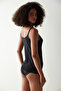 Black Undershirt with Cotton Lace Detail - 4