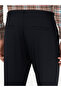 Navy Blue Carrot Fit Waist Lace-Up Waffle Cotton Blend Canvas Pants 50273982-Vr033 - 7