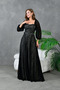 Princess Cut Strapless Collar Balloon Sleeve Maxi Length Tulle Women's Evening Dress 133 - 6