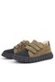 Genuine Leather Sand Color Velcro Kids' Casual Sports School Shoes - 6