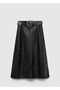 Leather Look Midi Skirt - 3
