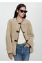 Appliqued Fur Look Coat
