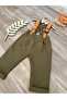 Khaki Orange Little Prince Baby Boy Pants Salopet - 3