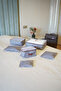 6 Piece Suitcase Organizer Set with Leather Handles - Luxury Gray Color