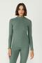 Women's long sleeve collared thermal set 405154 khaki - 3