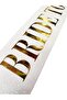 Gold on white large bride to be written glittery sparkling sash belt 10x80 cm - 3