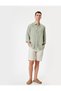 Bermuda Shorts Chino with Pockets and Leg Detail Linen Blend