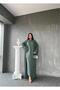 Women's Dressed Cardigan Patterned Long 2-Piece Knitwear Set - 3