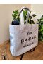 حقيبة كتف قماشية بحزام طويل باللون الرمادي من The B+Bag - 2