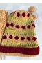 Women's Knitted Scarf Beanie Set Cream - 3