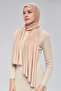 Women's Hijab Luxury Combed Cotton Shawl – Non-Slip, Soft, Four Seasons Use Shawl Beige - 4