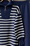 Collar Zippered Striped Knitwear Set (Standard Size) - 2
