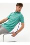 Green Regular Fit 100% Mercerized Cotton Buttoned Polo Collar Basic T-Shirt 50262668-Vr016