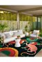 Paris Collection Pastel Themed Lion and Tree Patterned Creative Modern Decorative Rug 81 - 2