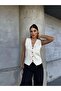 Trend Buttoned Belt Detailed Knitwear Vest - 3