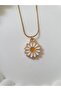Steel Necklace with Mineli Daisy Figure - 3