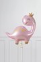 Pink Dinosaur Concept 4 Years Old Balloon Set Cute Pink Dinosaur Birthday Foil Balloon Set - 3