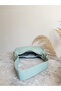 Women's Patent Leather Belt Detail Baguette Handle Bag - 5