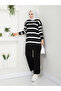 Wonderful Striped Knitwear, Comfortable and Stylish Trousers, Two-Piece Suit - 2