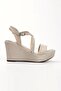 Women's Gold Special Edition Wedge Heeled Sandals - 3