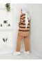 Wonderful Striped Knitwear, Comfortable and Stylish Trousers, Two-Piece Suit - 4