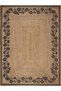 Lina Collection Black Floral Border Detailed Jute Look Woven Base Decorative Carpet Lina47 - 5