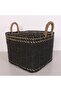 Black Sea Banana Fiber Handmade Large Basket 43X40X42 cm - 2