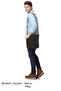 Genuine Leather 4035 Lemon Mold Blue Water Resistant Postman Shoulder Waxed Canvas Laptop School Bag - 8