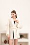 Ecru Women's Muslin Kimono 100% Cotton - 4