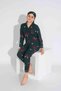 New Season Autumn/Winter Girls Deer Patterned Suede Pajama Set 2724-11 Emerald Green - 3