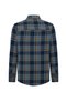 Men's Navy Blue Cotton Plaid Regular Fit Shirt - 5
