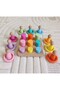 Montessori Matching Top Cylinder Ring Peg Baby Set - 9 Colors - 5