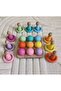 Montessori Matching Top Ball Ring Peg Baby Set - 9 Colors - 6