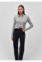 Double-Way Zippered Gray Knitwear Fitted / Fitted Cut 171469-83096