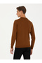 Brown Slim Fit Polo Neck Basic Knitwear Sweater 50270169-Vr029 - 5