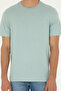 Men's Regular Fit Crew Neck Water Green Basic T-Shirt 50294224-Vr048 - 6